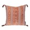 Nassau Collection Striped Square Pillow with Tassels - 18" - Pink and Orange